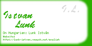 istvan lunk business card